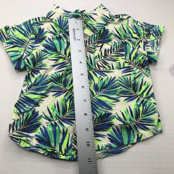 Wonder Nation Boy's 2 Piece Shirt and Short Set 3-6 Month Green New With Tags - Picture 12 of 16
